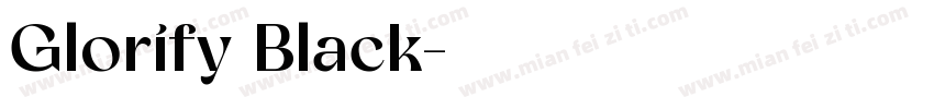 Glorify Black字体转换
